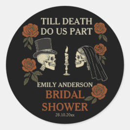 Sticker Rond Jusqu'à ce que la mort nous sépare Fête de mariage