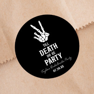 Sticker Rond Jusqu'à ce que la mort nous sépare, soirée de céli