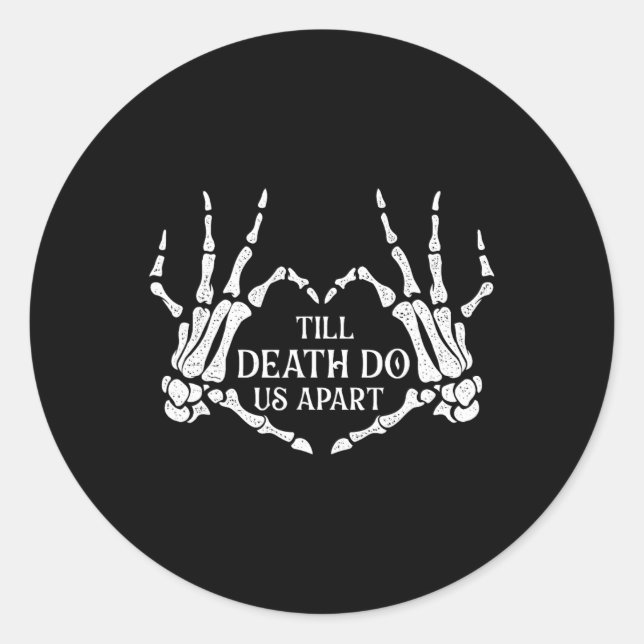 Sticker Rond Jusqu'à ce que la mort nous sépare - Vows Mariages (Devant)