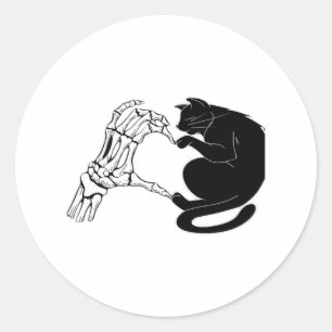 Sticker Rond Jusqu'à ce que les chats nous séparent Classique