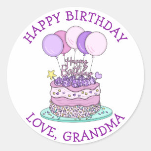 Sticker Rond Jusqu'à et de l'anniversaire