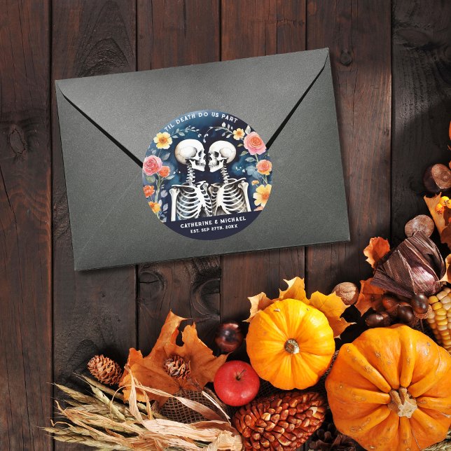 Sticker Rond Jusqu'à la mort faisons-nous partie de Skeletons M (Créateur téléchargé)