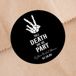 Sticker Rond Jusqu'à la mort Faisons-nous partie Fête des marié