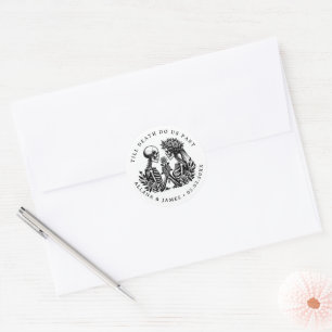 Sticker Rond Jusqu'à la mort, faisons-nous partie gothique
