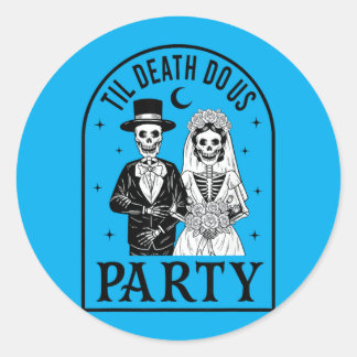 Sticker Rond Jusqu'à l'agence gouvernementale Do Party M. Mme E