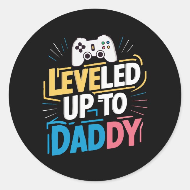 Sticker Rond Jusqu'à papa (Devant)