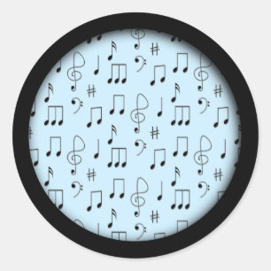 Sticker Rond Just Noté Bleu