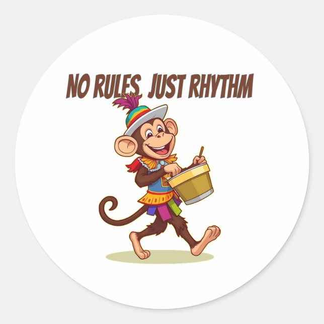 Sticker Rond Just Rhythm (Devant)