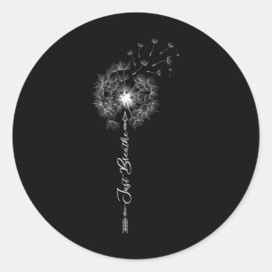 Sticker Rond Juste Dandelion Tattoo Motif Arrow Respire Dandeli