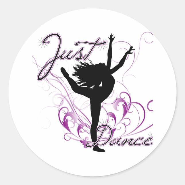Sticker Rond Juste danser (Devant)