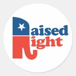 Sticker Rond Juste élevé - pro républicain