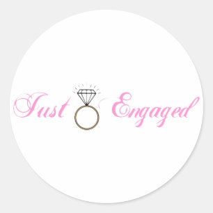 Sticker Rond Juste Engagé (Anneau Fiançailles Diamant)