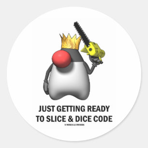 Sticker Rond Juste étant prêt pour découper en tranches et