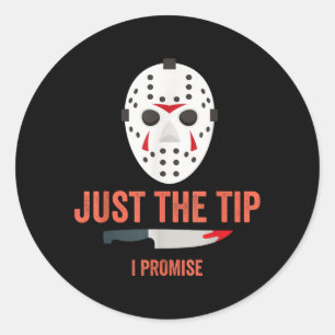Sticker Rond Juste la pointe, je promets Costume drôle d'Hallow