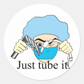 Sticker Rond Juste le tube
