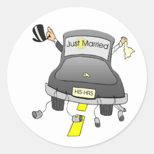 Sticker Rond Juste Marié (voiture)