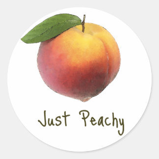 Sticker Rond Juste Peachy