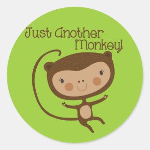 Sticker Rond Juste un autre singe