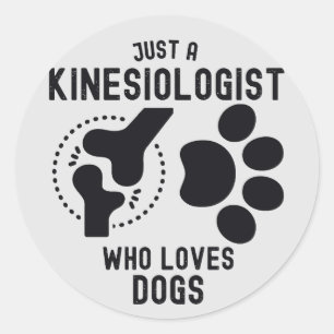 Sticker Rond Juste un kinésiologue qui aime les chiens