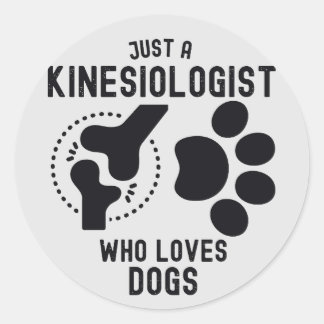 Sticker Rond Juste un kinésiologue qui aime les chiens