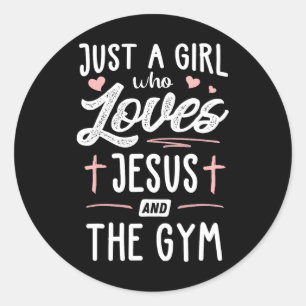 Sticker Rond Juste Une Fille Qui Aime Jésus Et Les Femmes Cadea