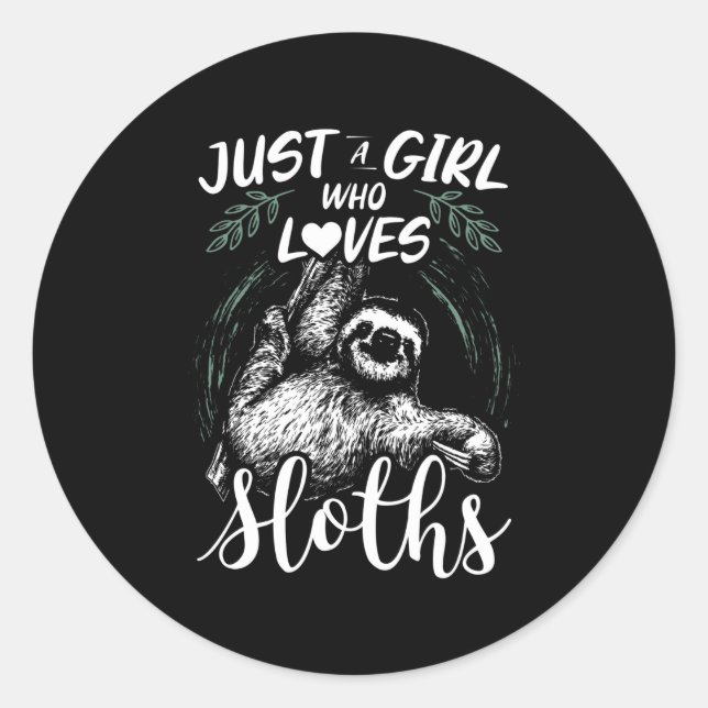 Sticker Rond Juste Une Fille Qui Aime Les Fentes | Idée cadeau (Devant)