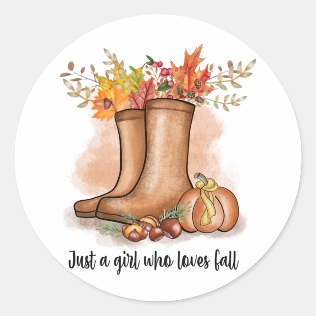 Sticker Rond Juste une fille qui aime tomber (Devant)