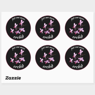 Sticker Rond Juste Une Orchidée De Plus