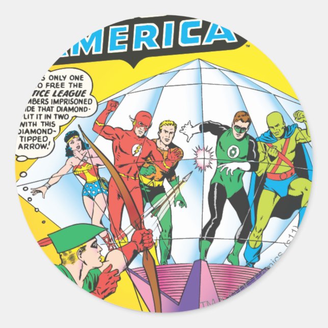 Sticker Rond Justice League of America Numéro 4 - Mai (Devant)