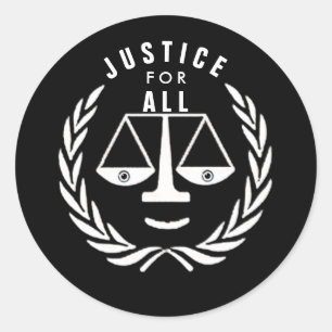 STICKER ROND JUSTICE POUR TOUS