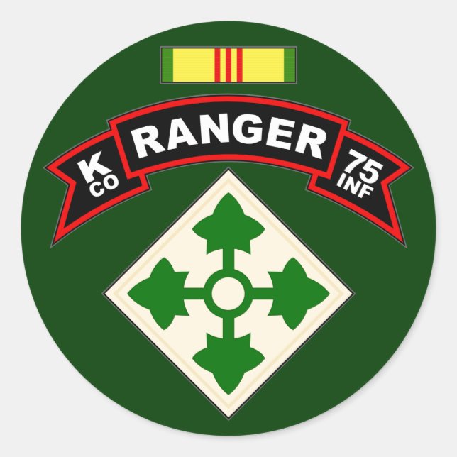 Sticker Rond K Co, soixante-quinzième régiment d'infanterie - (Devant)