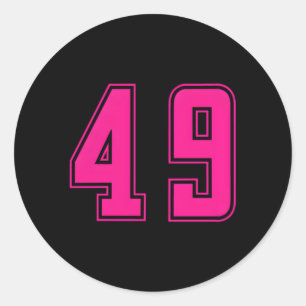 Sticker Rond K Numéro 49 Équipe Junior Sports Numéroté Uniforme