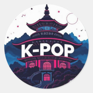 STICKER ROND K-POP