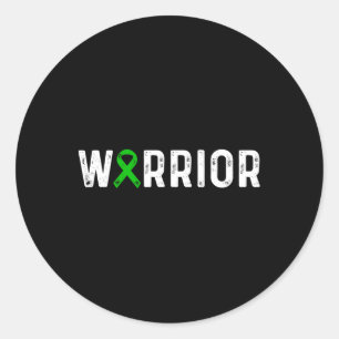Sticker Rond Kabuki Syndrome Guerrier Sensibilisation Green Rib