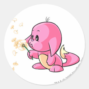 Sticker Rond Kacheek Pink