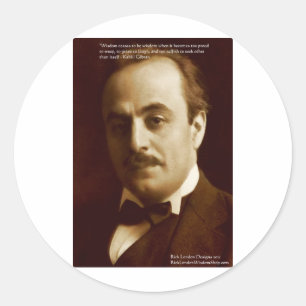 Sticker Rond Kahlil Gibran Citation "Sagesse Fière" Cadeaux & C