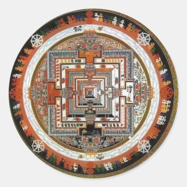 Sticker Rond Kalachakra Sand Mandala (Devant)