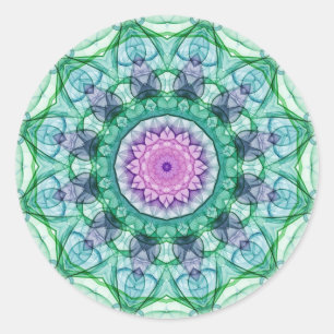 Sticker Rond Kaléidoscope de Lily d'eau