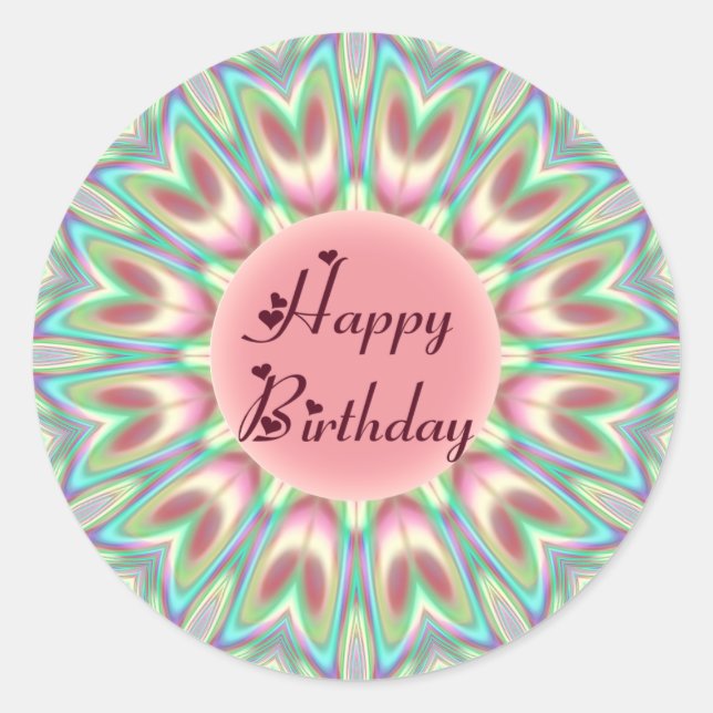 Sticker Rond Kaléidoscope de Tulip (Devant)