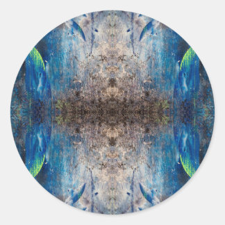 Sticker Rond Kaléidoscope joue un mandala légèrement abstrait