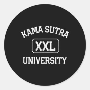 Sticker Rond Kama Sutra University Faire l'amour pas la guerre