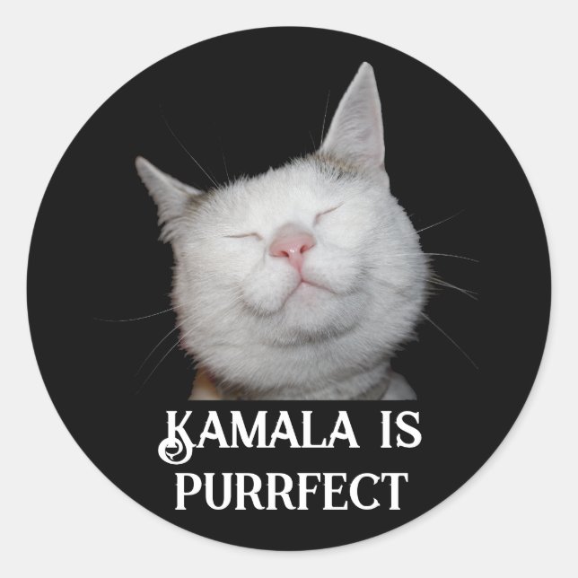 Sticker Rond Kamala est parfait (Devant)