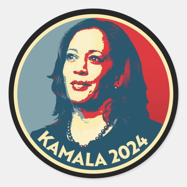 Sticker Rond Kamala Harris 2024 (Devant)