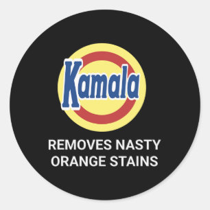 Sticker Rond Kamala Harris 2024 élimine Nasty Orange Stains Fun