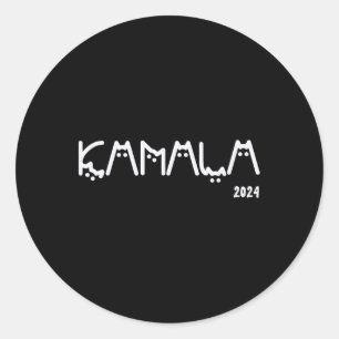 Sticker Rond Kamala Harris Chat Laisser Positif Drôle