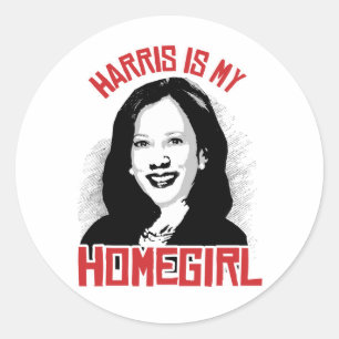Sticker Rond Kamala Harris est ma fille -