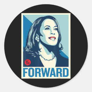 Sticker Rond Kamala Harris Forward