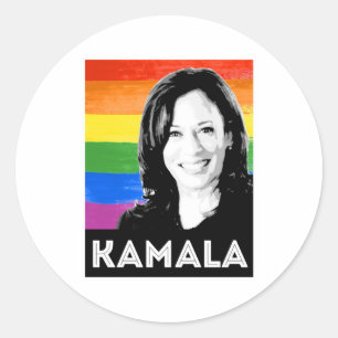 Sticker Rond Kamala Harris LGBT Pride