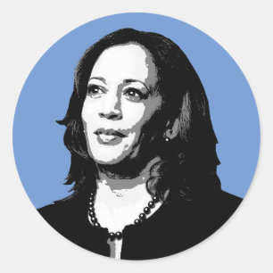 Sticker Rond Kamala Harris Portrait