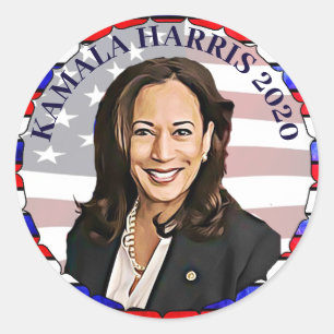 Sticker Rond Kamala Harris pour l'élection présidentielle de 20